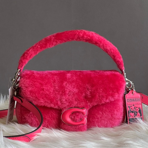 💰SOLD - CP955 - Coach The Lil Nas X Drop Tabby Shoulder Bag 18 in Shearling - Picture 14 of 16
